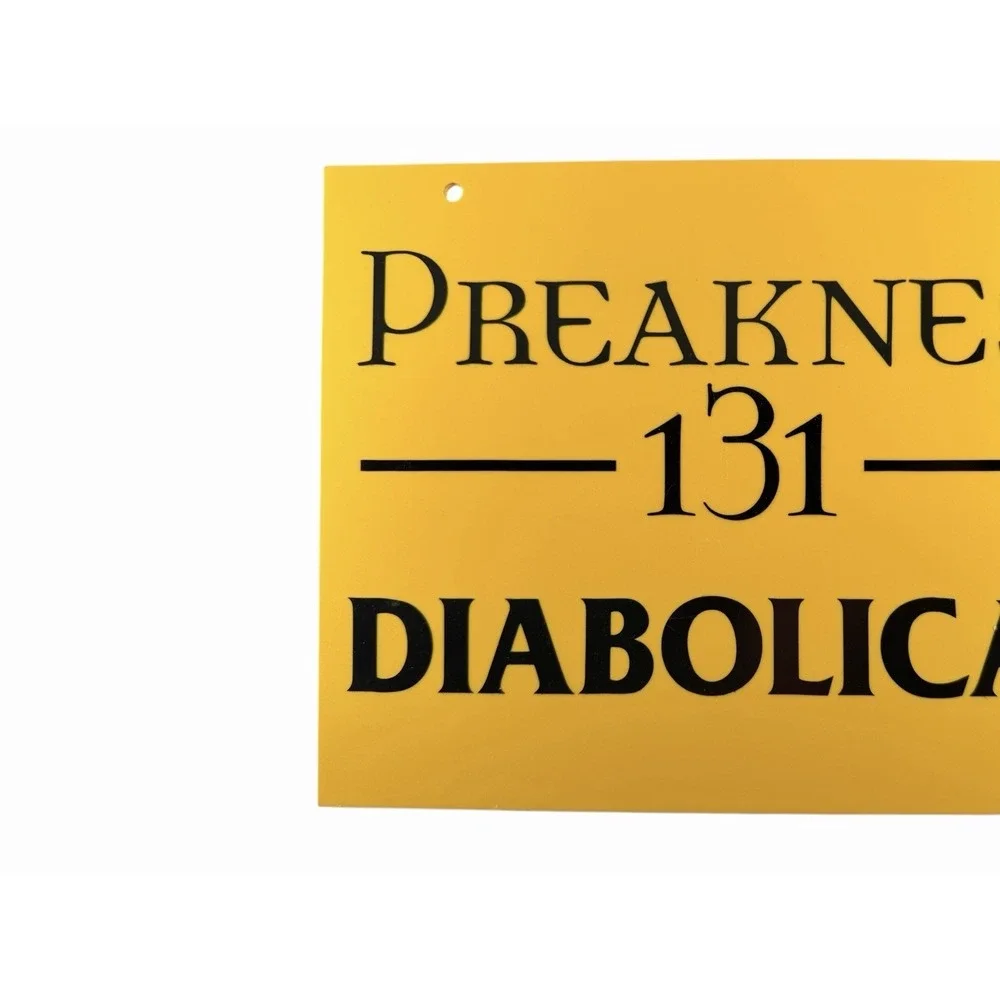 Preakness 131 Diabolical Horse Stall Sign Unique Collectable Pimlico